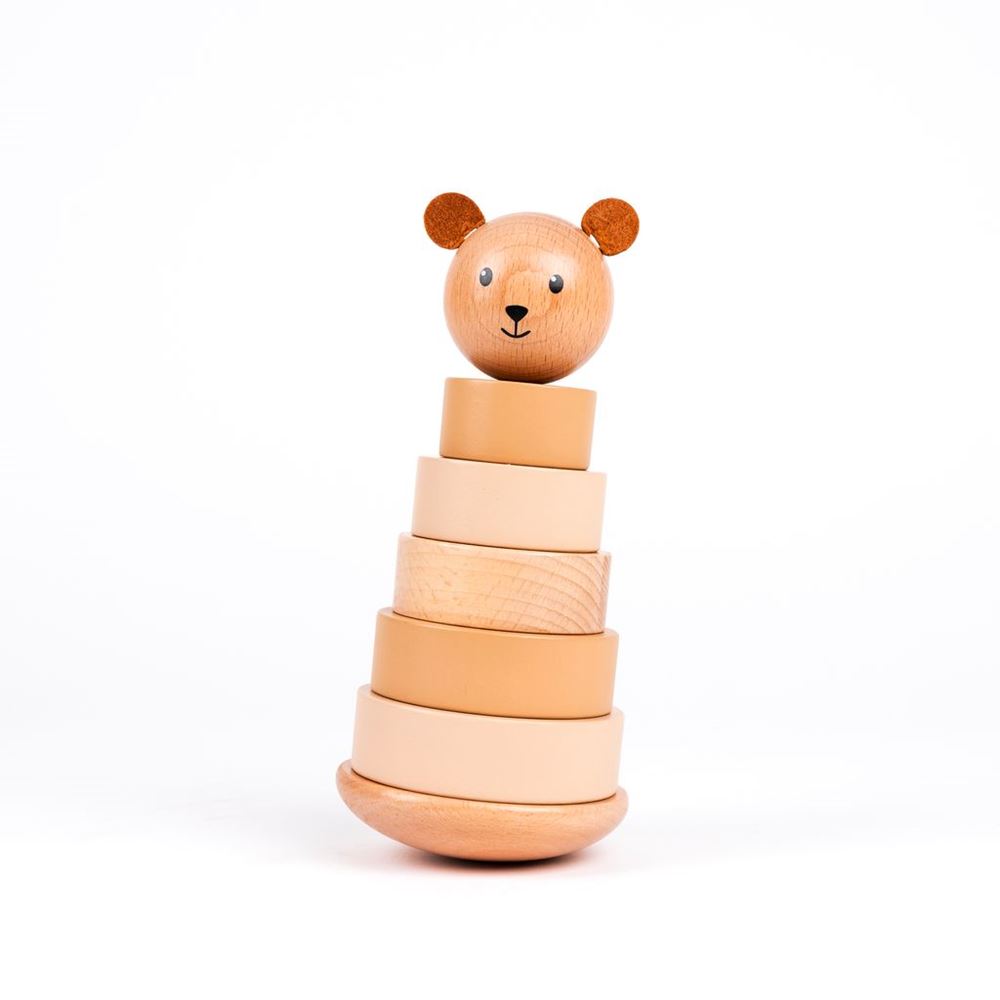 Houten stapel Beer Marcel. 21x10x10 cm