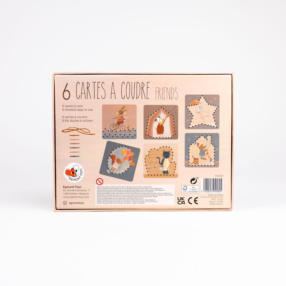 Egmont Rijgkaarten Vrienden. 6 delig. 25
