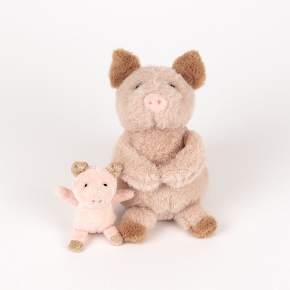 Egmont Knuffel Varken met baby. 15x15x12
