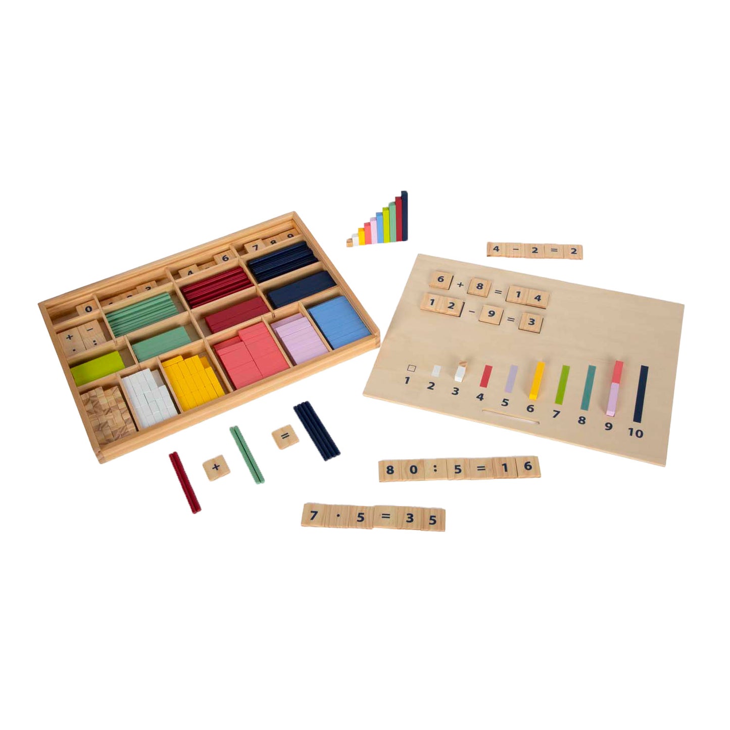 Small Foot - houten leerbox met rekenstaven en rekenblokjes set