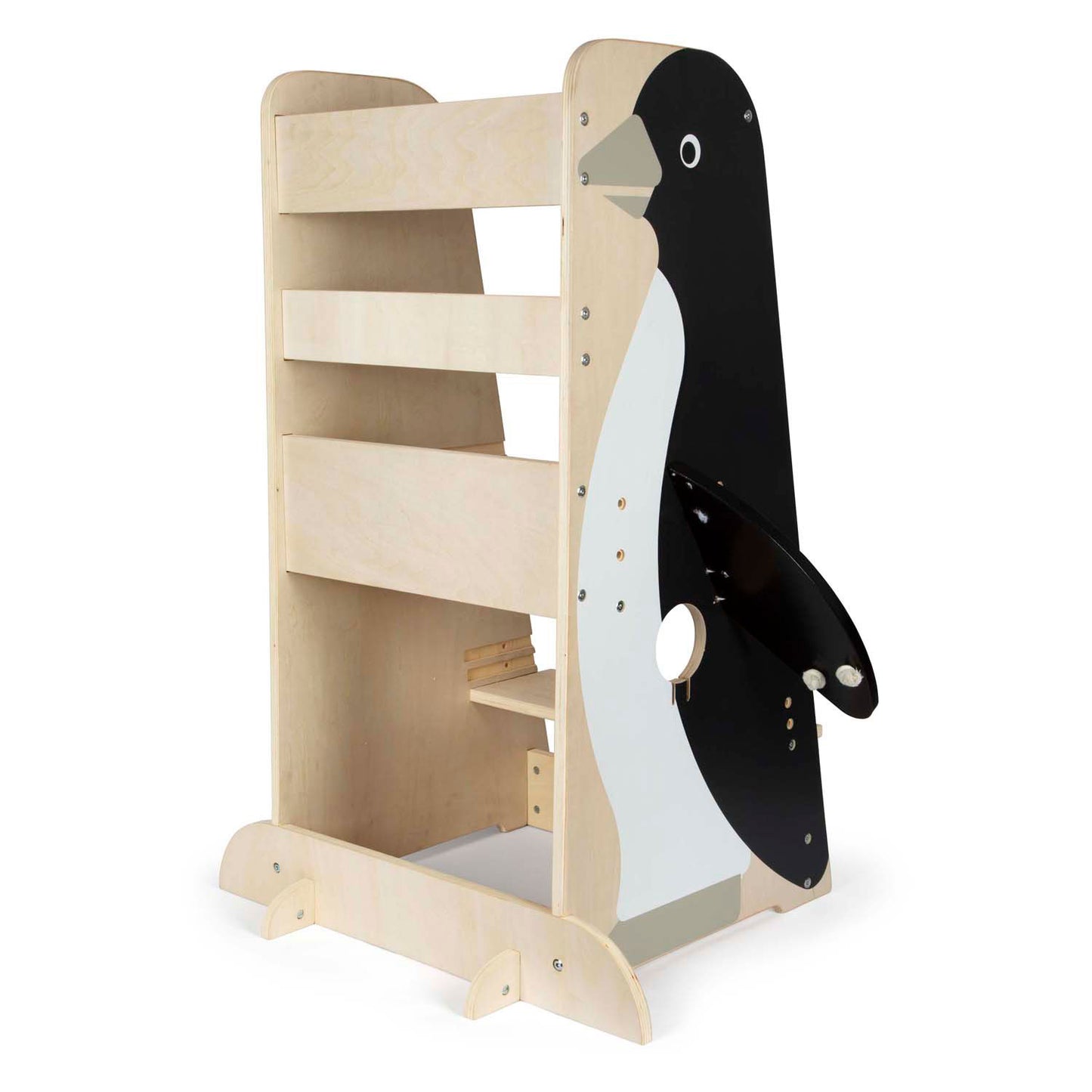 Small Foot - houten leertoren penguin wild life, 92cm
