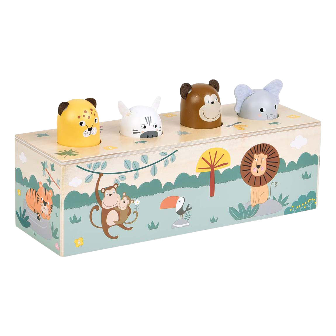 Small Foot - houten dansende dieren met geluiden safari fsc