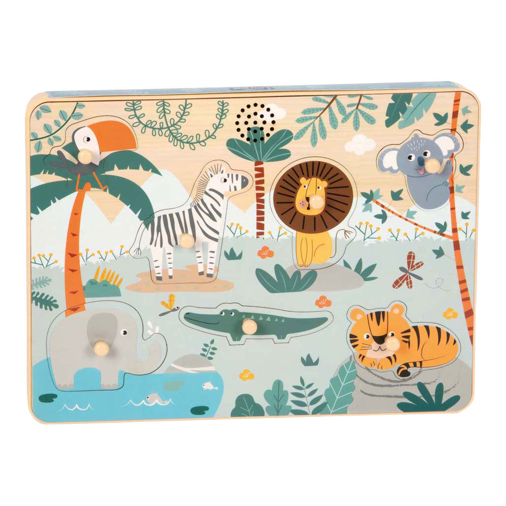 Small Foot - houten dierengeluiden puzzel safari