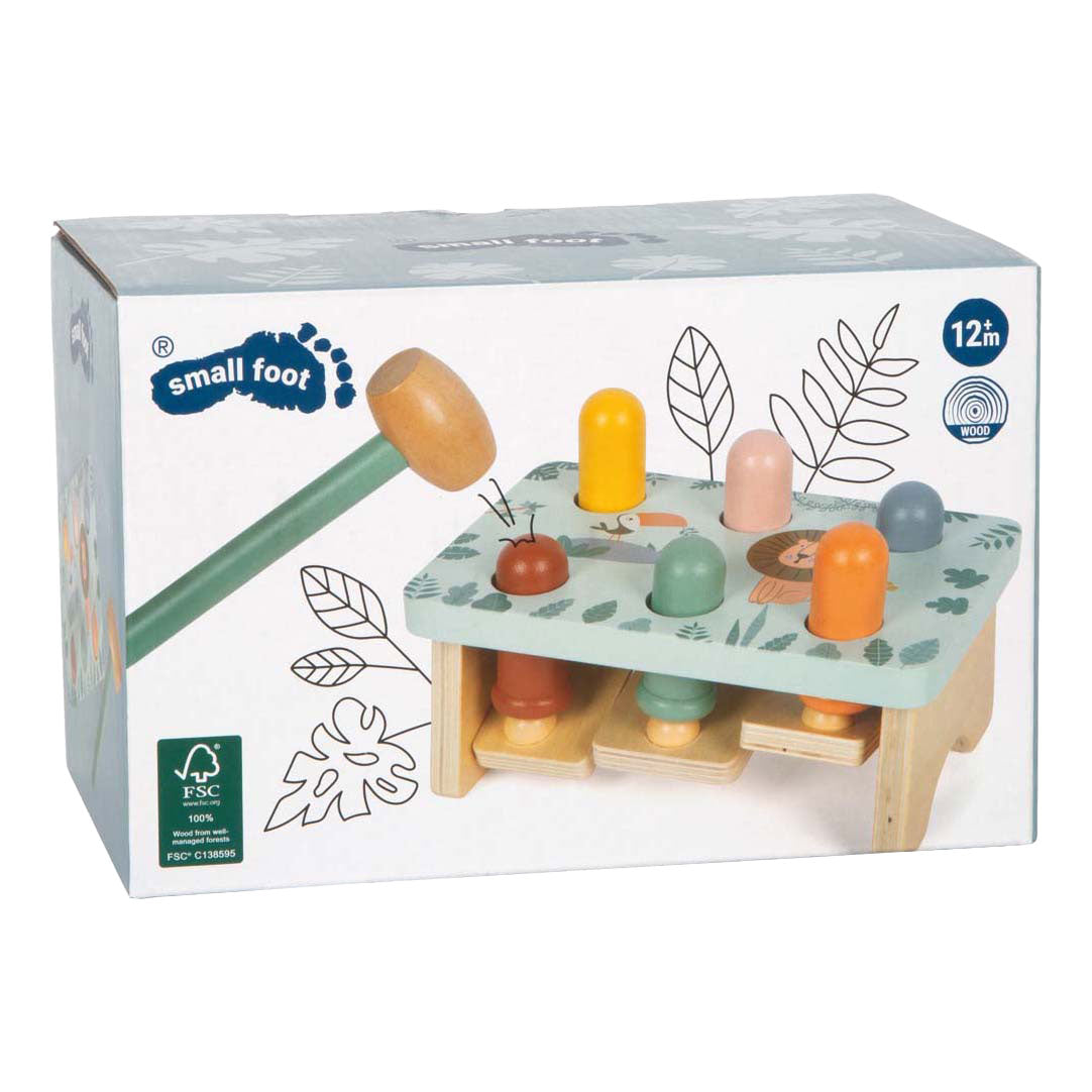 Small Foot - houten hamerbank spel safari fsc