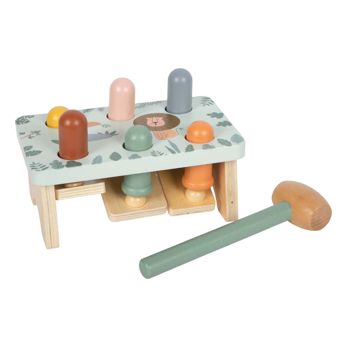 Small Foot - houten hamerbank spel safari fsc
