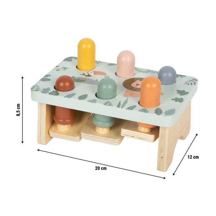 Small Foot - houten hamerbank spel safari fsc