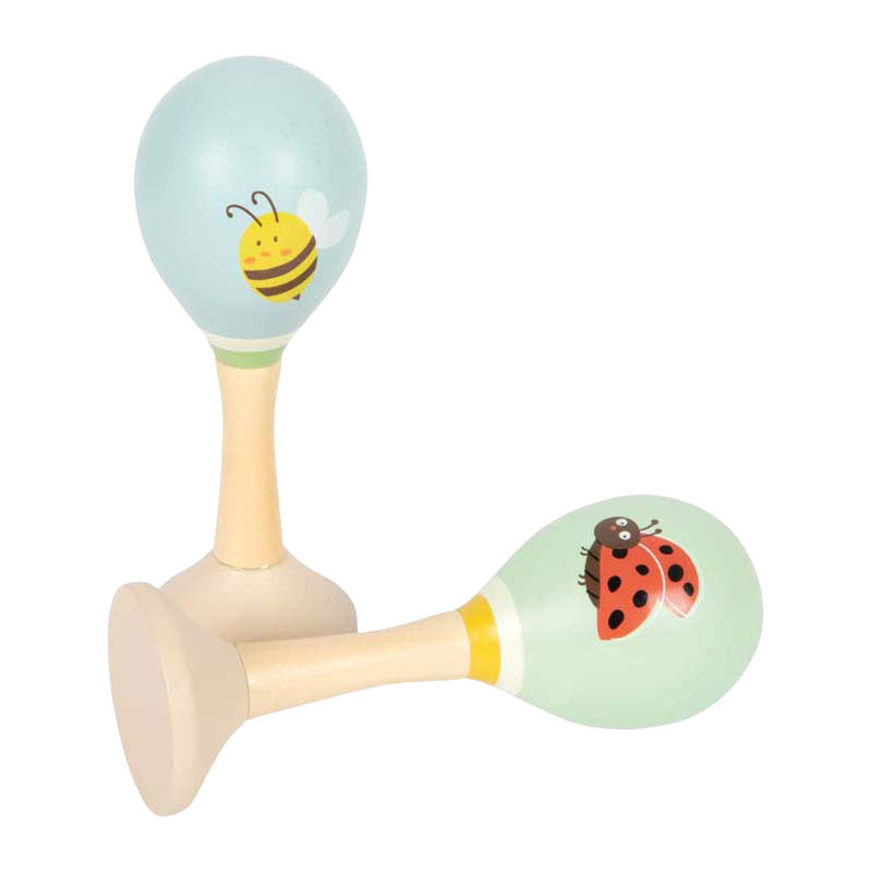 Small Foot - houten maracas tiny friends - 2st.