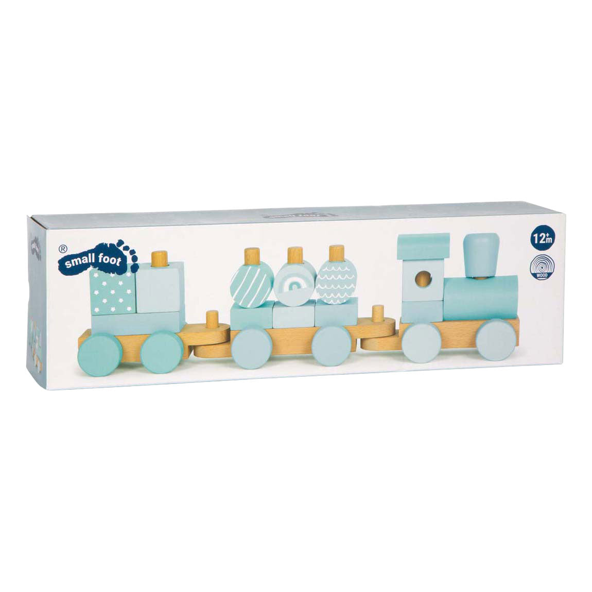 Small Foot - houten trein blauw