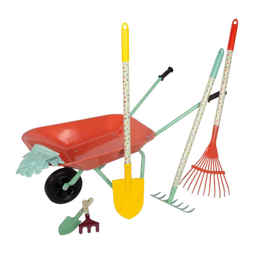 Small Foot - kruiwagen met tuingereedschap - 8dlg.