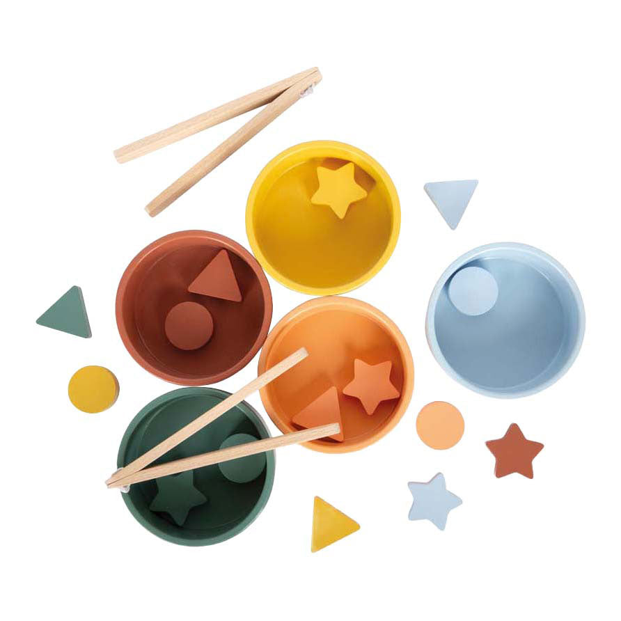 Small Foot - houten montessori sorteerspel met knijptang