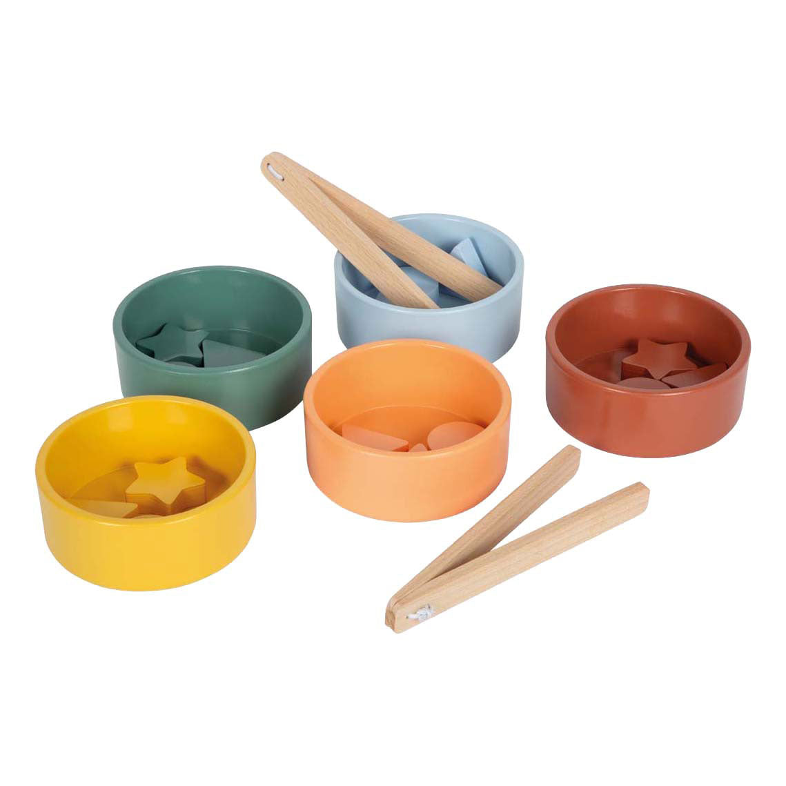 Small Foot - houten montessori sorteerspel met knijptang
