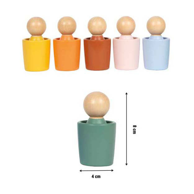 Small Foot - houten montessori sorteerbeker met figuren