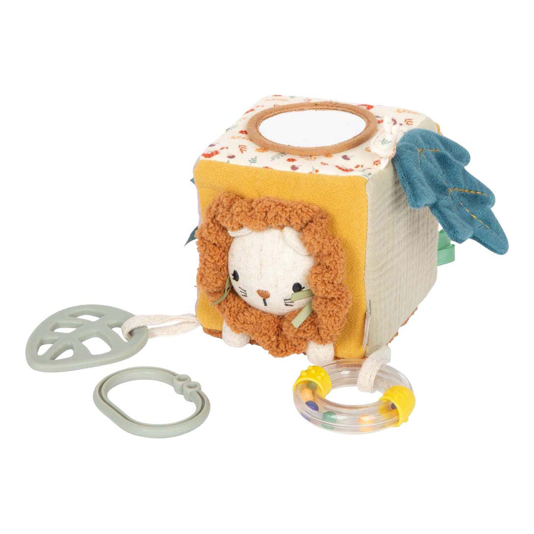 Small Foot - stoffen kubus kleine leeuw