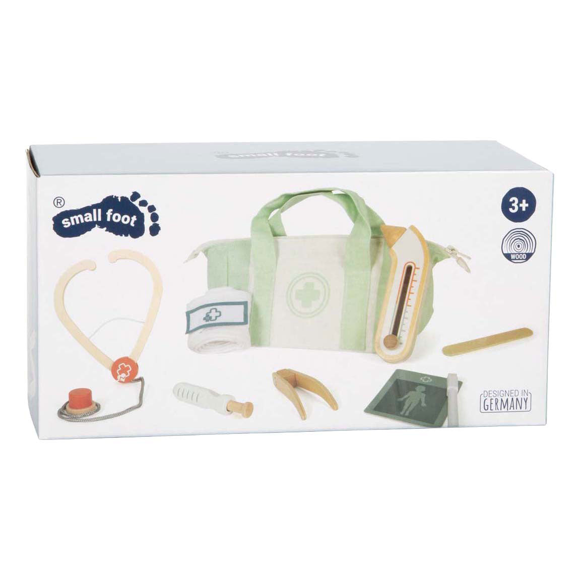Small Foot - dokterstas speelset salie groen - 8dlg.