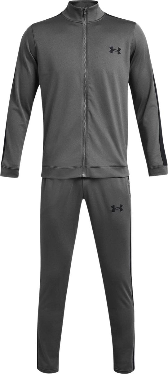 Under Armour ua rival knit track suit-gry heren trainingspak - castlerock - zwart