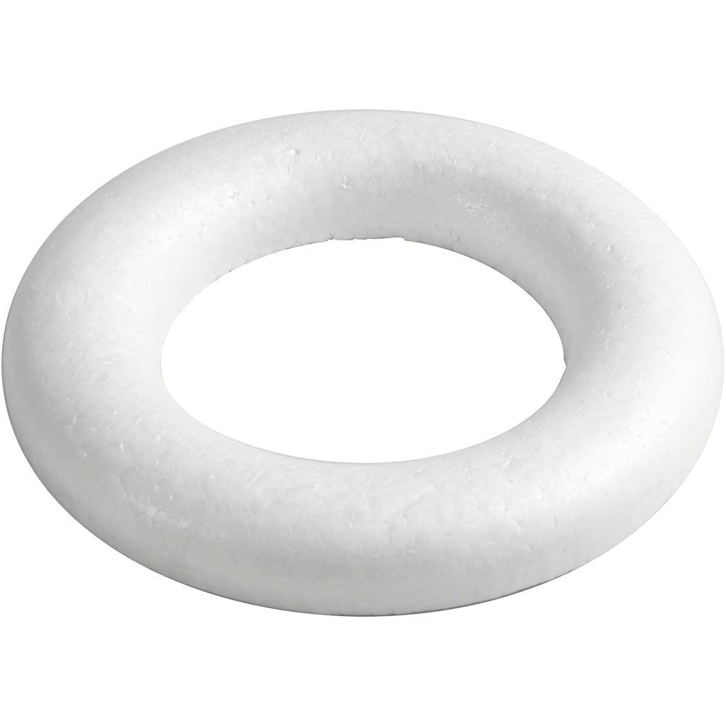 Creativ Company Https: www.cchobby.nl ringen-met-platte-achterkant-20-cm-25-mm-wit-1-stuk