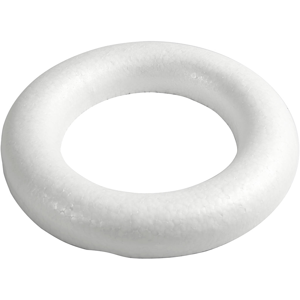 Creativ Company Https: www.cchobby.nl ringen-met-platte-achterkant-afm-30-cm-dikte-40-mm-wit-1-stuk