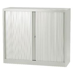 Roldeurkast laag staal 100x43x103cm lichtgrijs 1 legbord