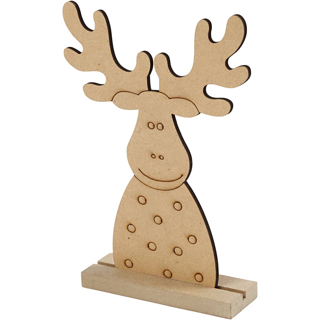 Creativ Company Https: www.cchobby.nl kerstfiguur-rendier-h-15-cm-d-3-cm-b-11-cm-dikte-3-mm-1-stuk