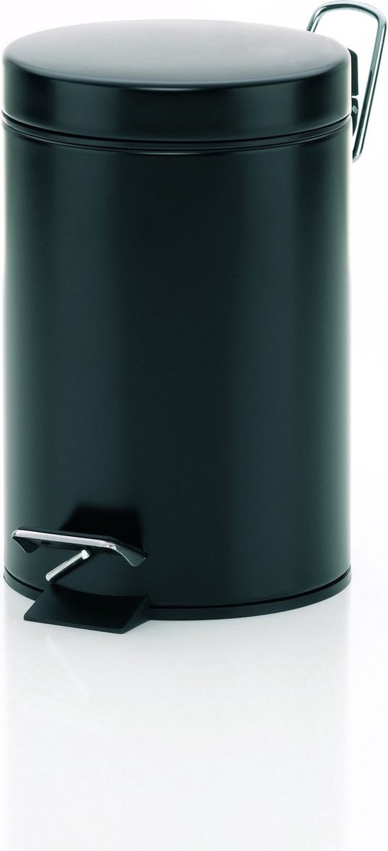 Kela Monaco pedaal afvalemmer - 3 l - zwart -
