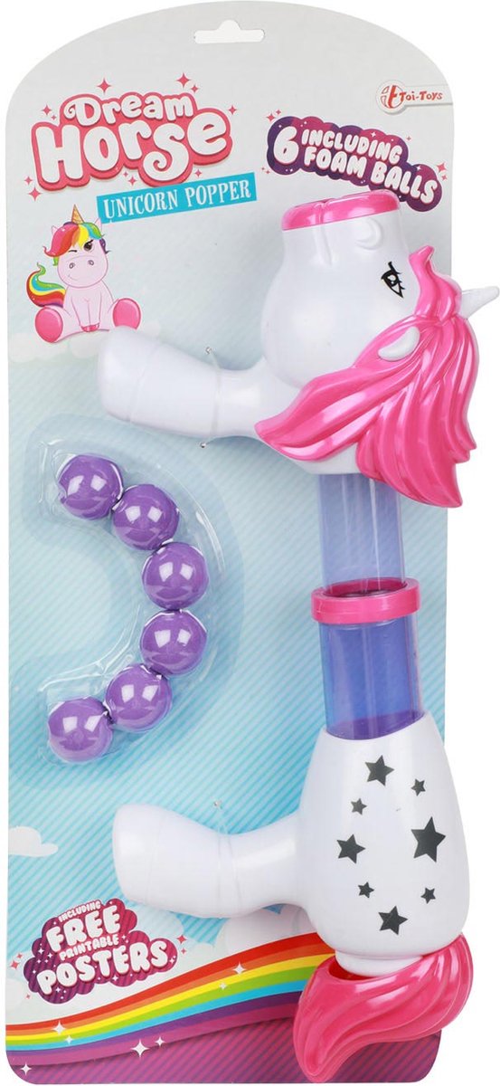 Dream Horse eenhoorn afschietpistool met foamballen