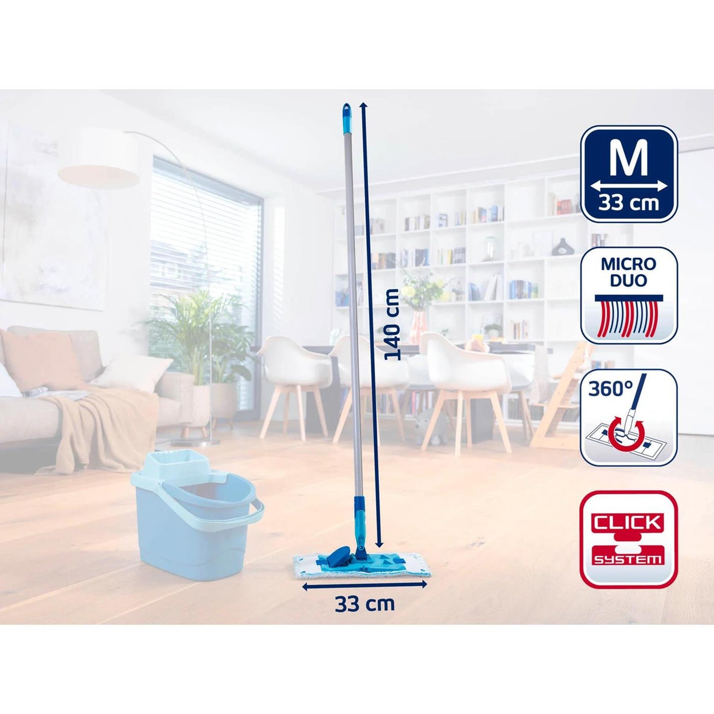 Leifheit powerclean vloerwisser 33cm