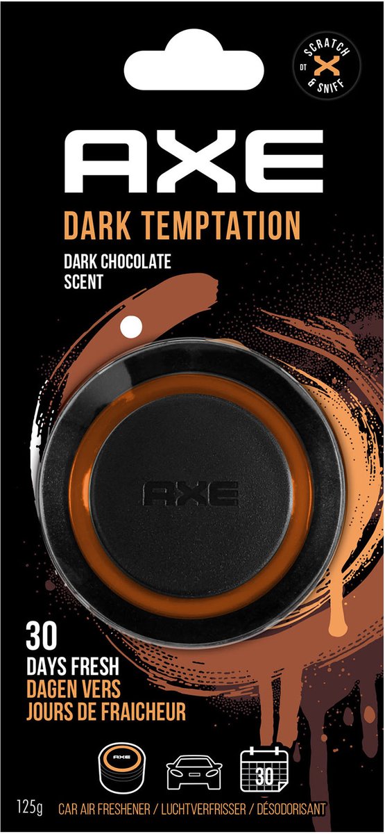 California Scents Axe luchtverfrisser gel can dark temptation zwart bruin