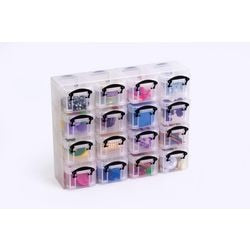 Really Useful Opbergbox boxes 0,14 l zwart, transparant