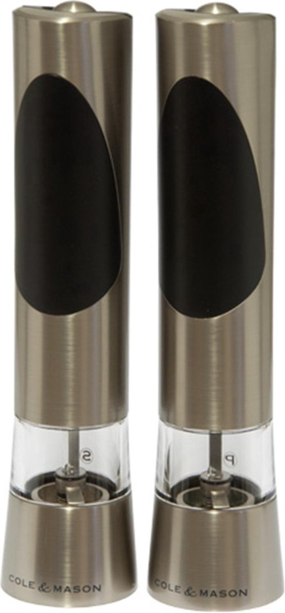 Cole Mason - richmond electronic salt and pepper mill gift set, unfilled 21.5 cm