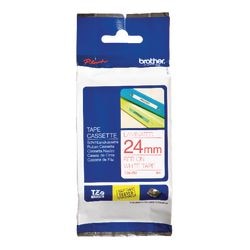 Labeltape Brother TZe252 Rood, wit 24mmx8m