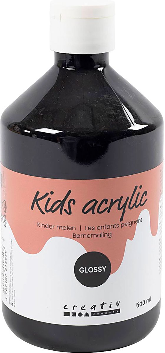 A-Color glossy acrylverf, zwart, 01 - glossy, 500 ml