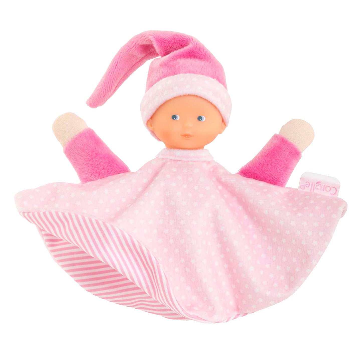 Corolle tidoudou - roze knuffeldoek, 17cm