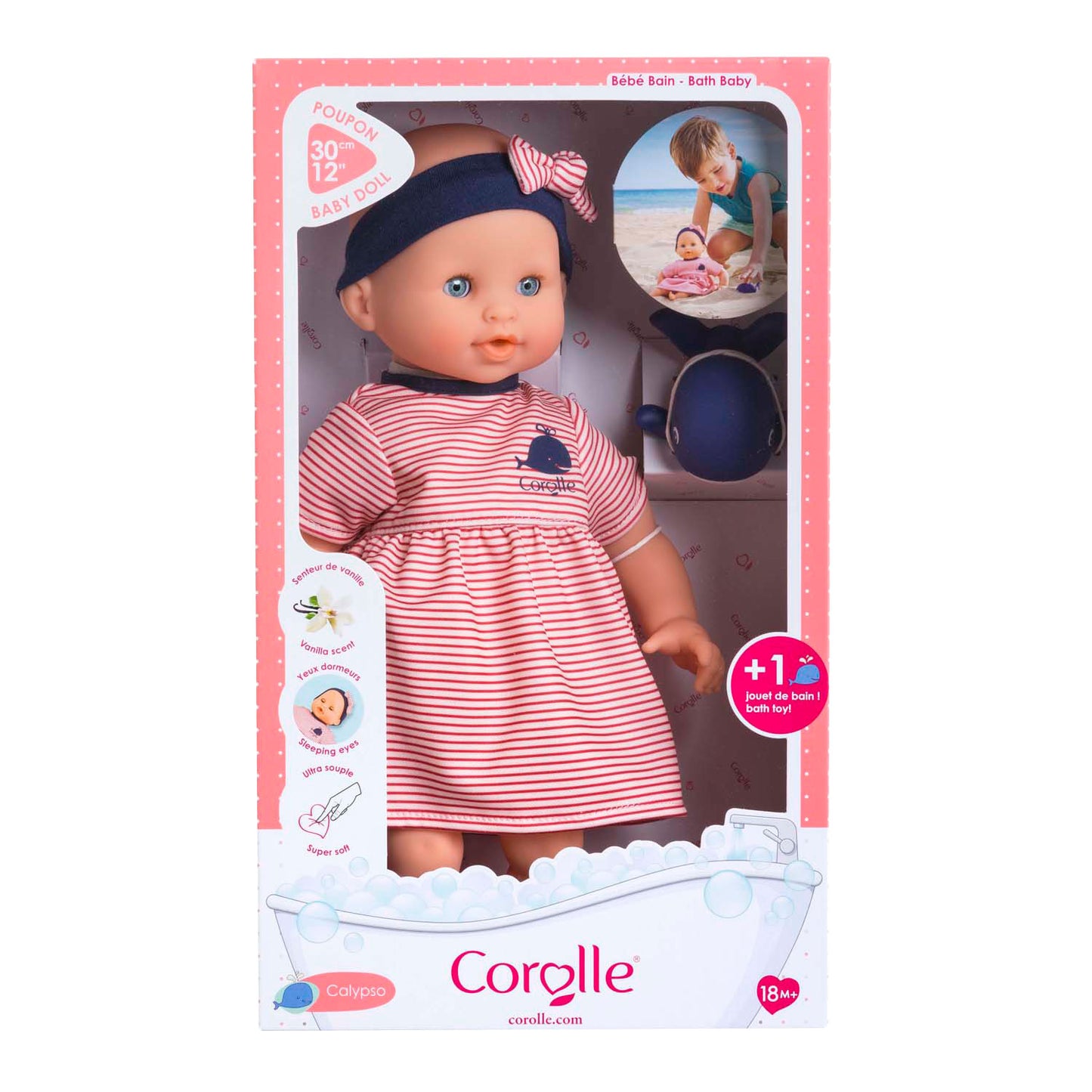Corolle badpop calypso - walvis, 30cm