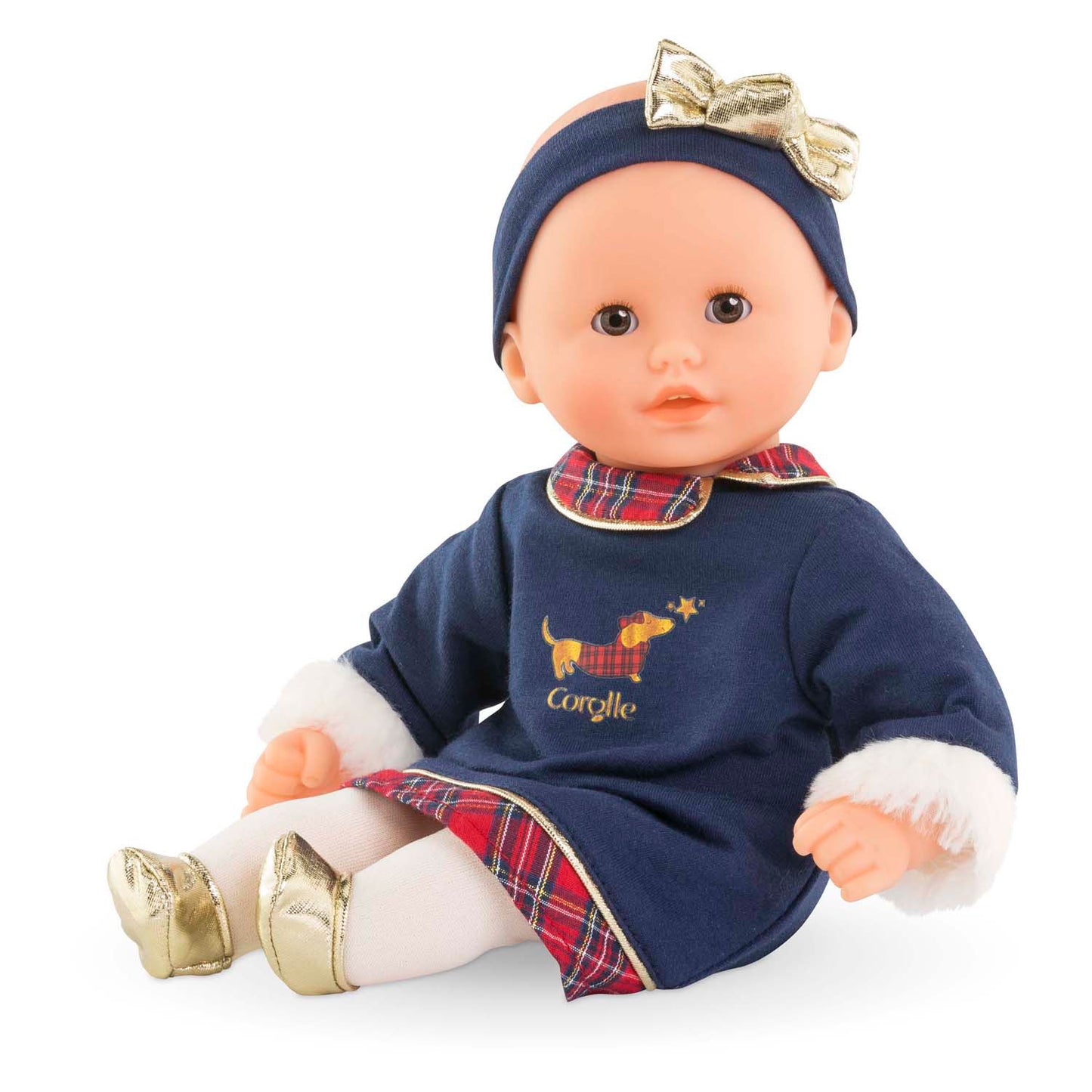 Corolle babypop calin margaux holidays zachte pop 30cm blauw vanillegeur.
