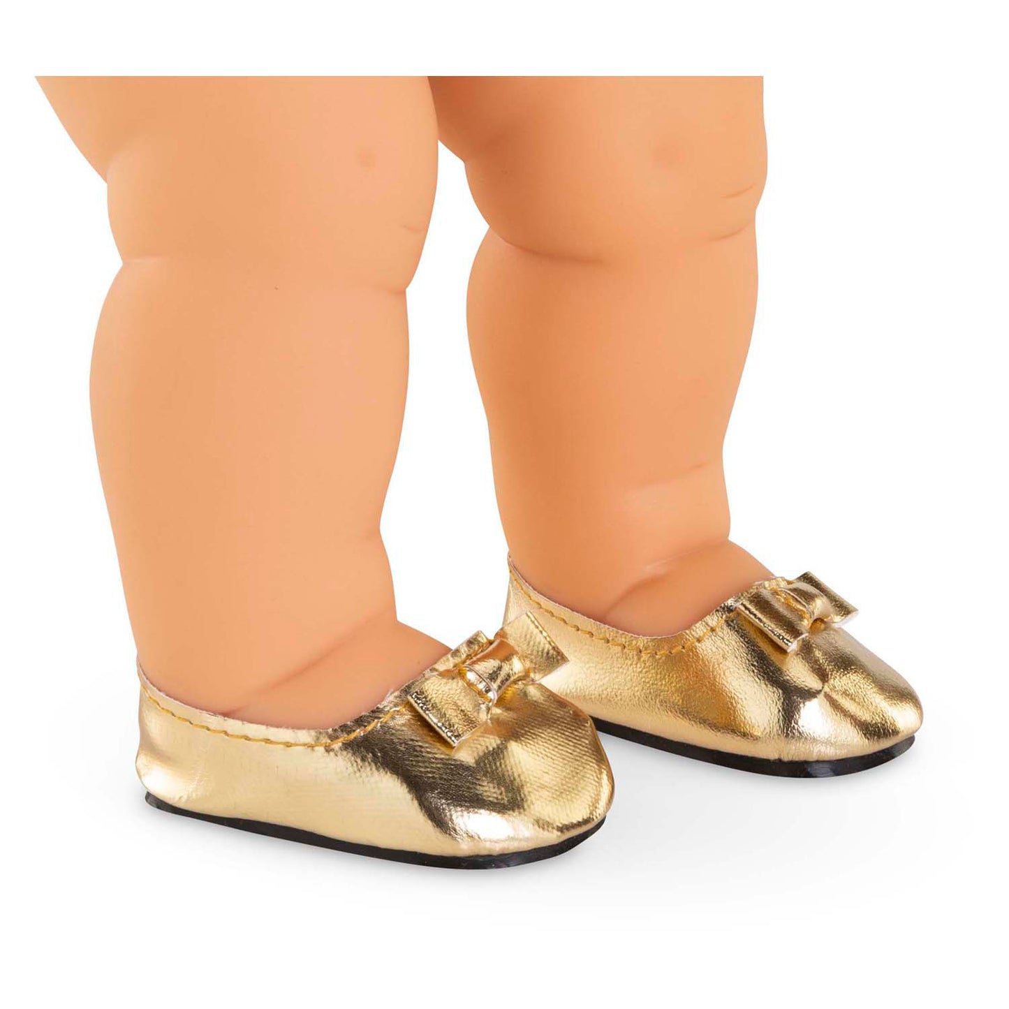 Corolle babypop gouden ballerina schoenen - poppenaccessoire 36cm.