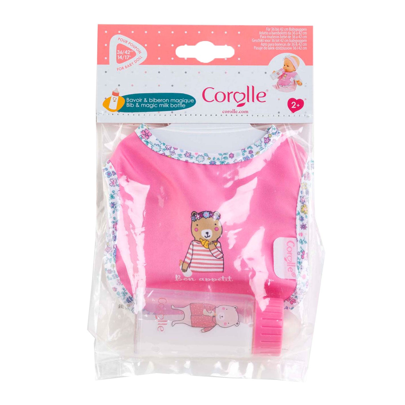 Corolle slabbetje en magische melkfles voor babypop