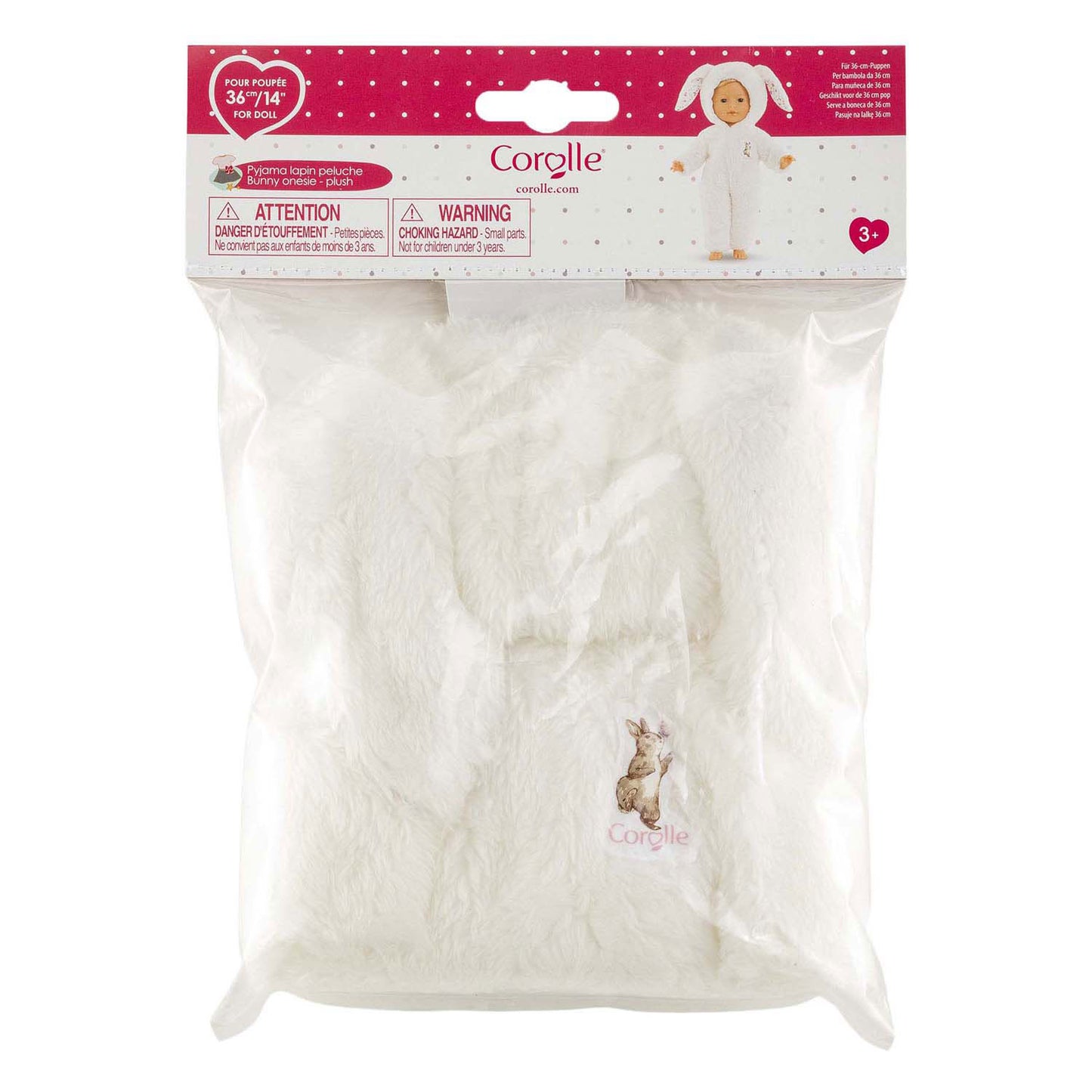 Corolle Ma poppenpyjama konijn - met oortjes - 36cm