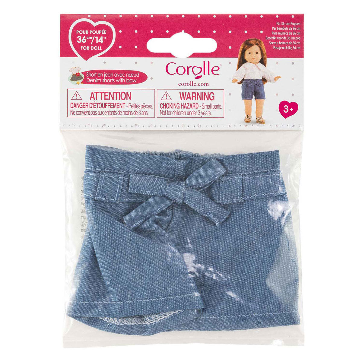 Corolle Ma poppen spijkershort met strik - 36cm
