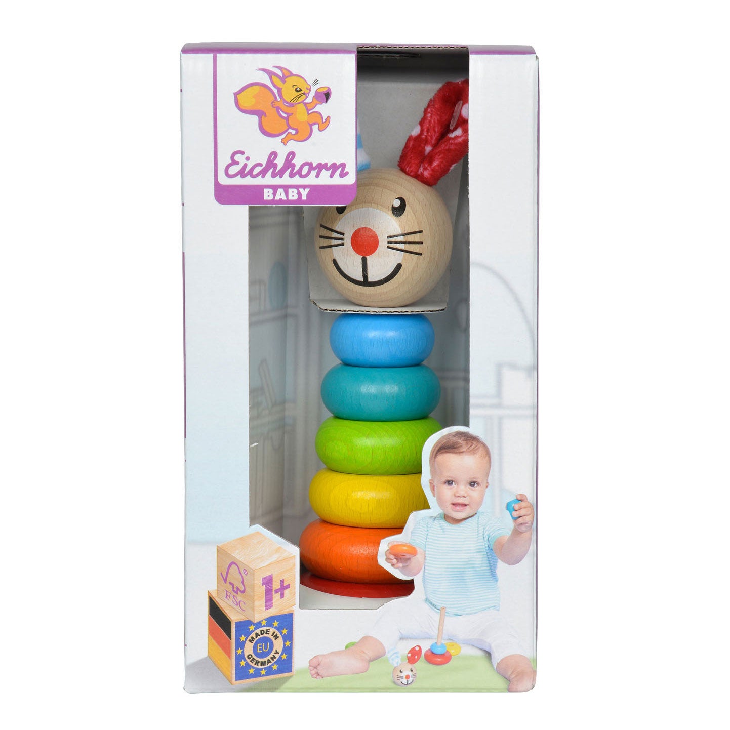 Eichhorn baby stapelspel dier, 7dlg.