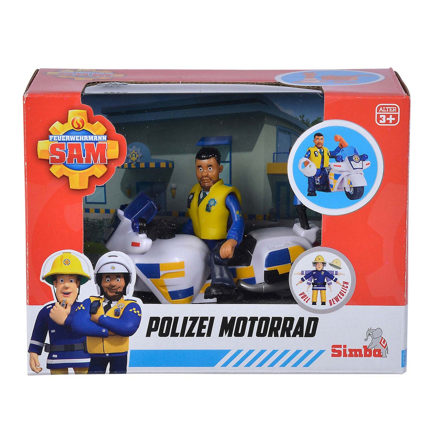 Simba Brandweerman sam politiemotor