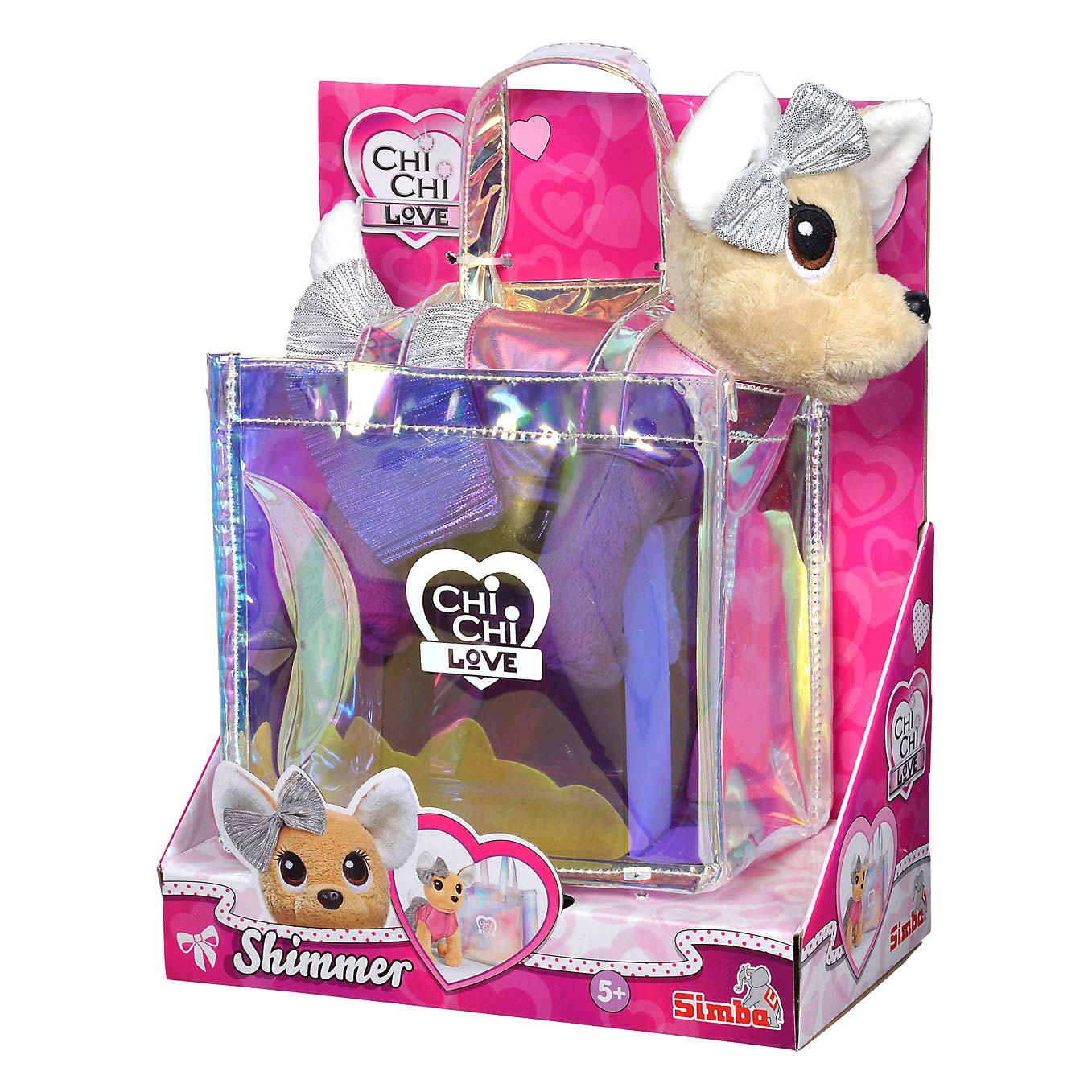 Simba Chi chi love shimmer knuffelhond in tas