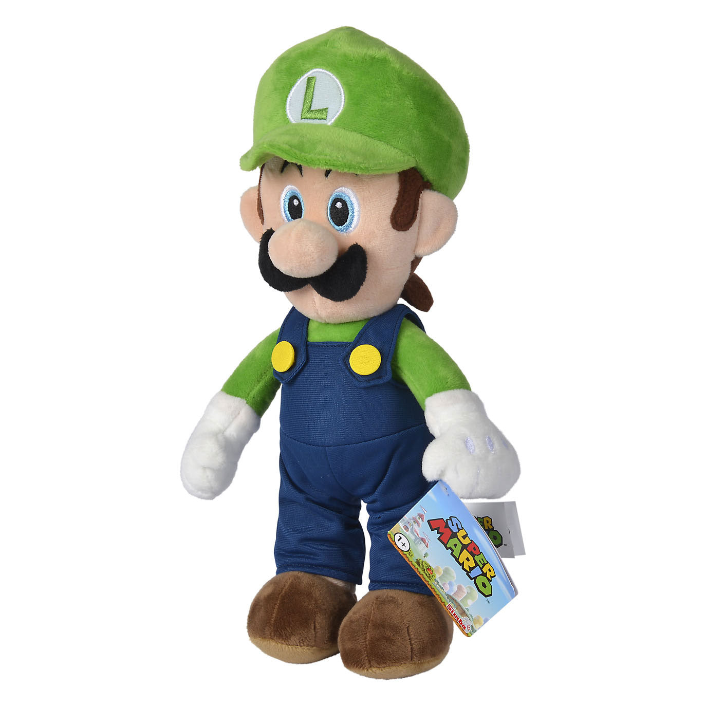 Nicotoy Super mario luigi pluche, 30cm - knuffel