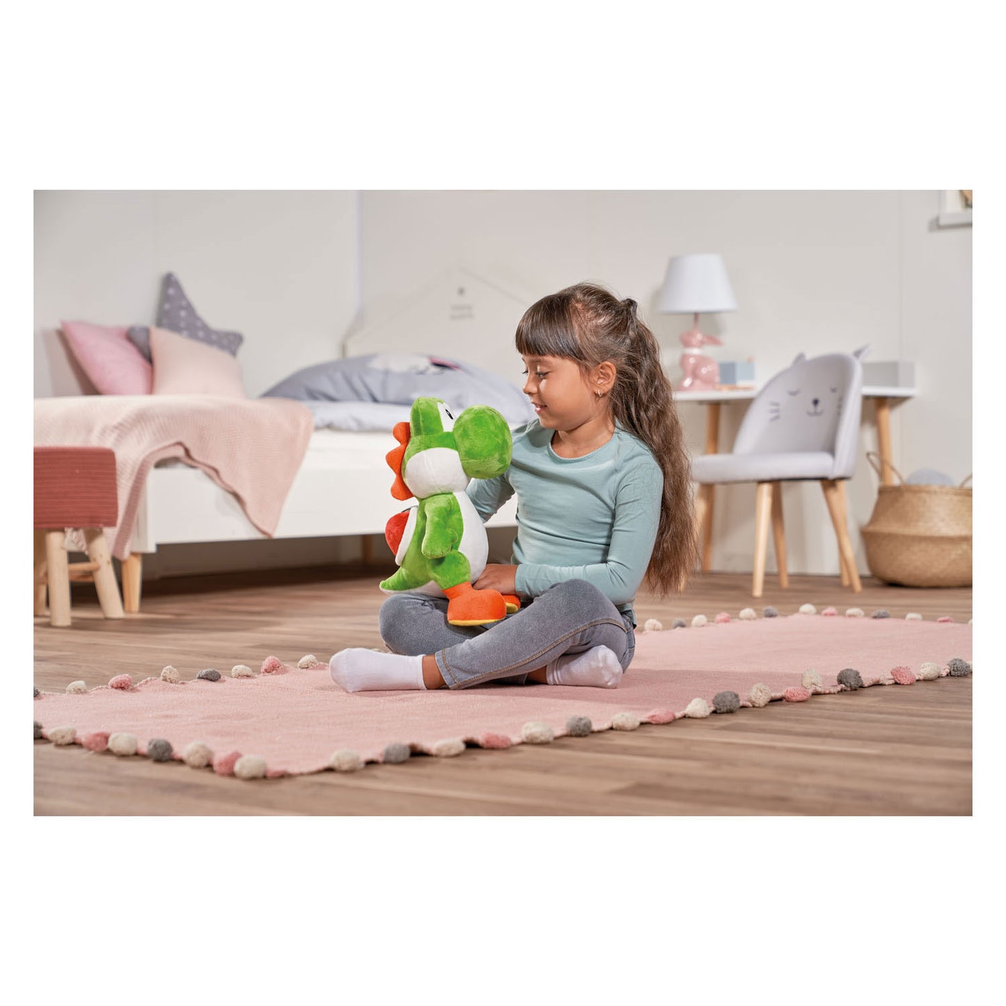 Simba Super mario yoshi knuffel pluche, 30cm