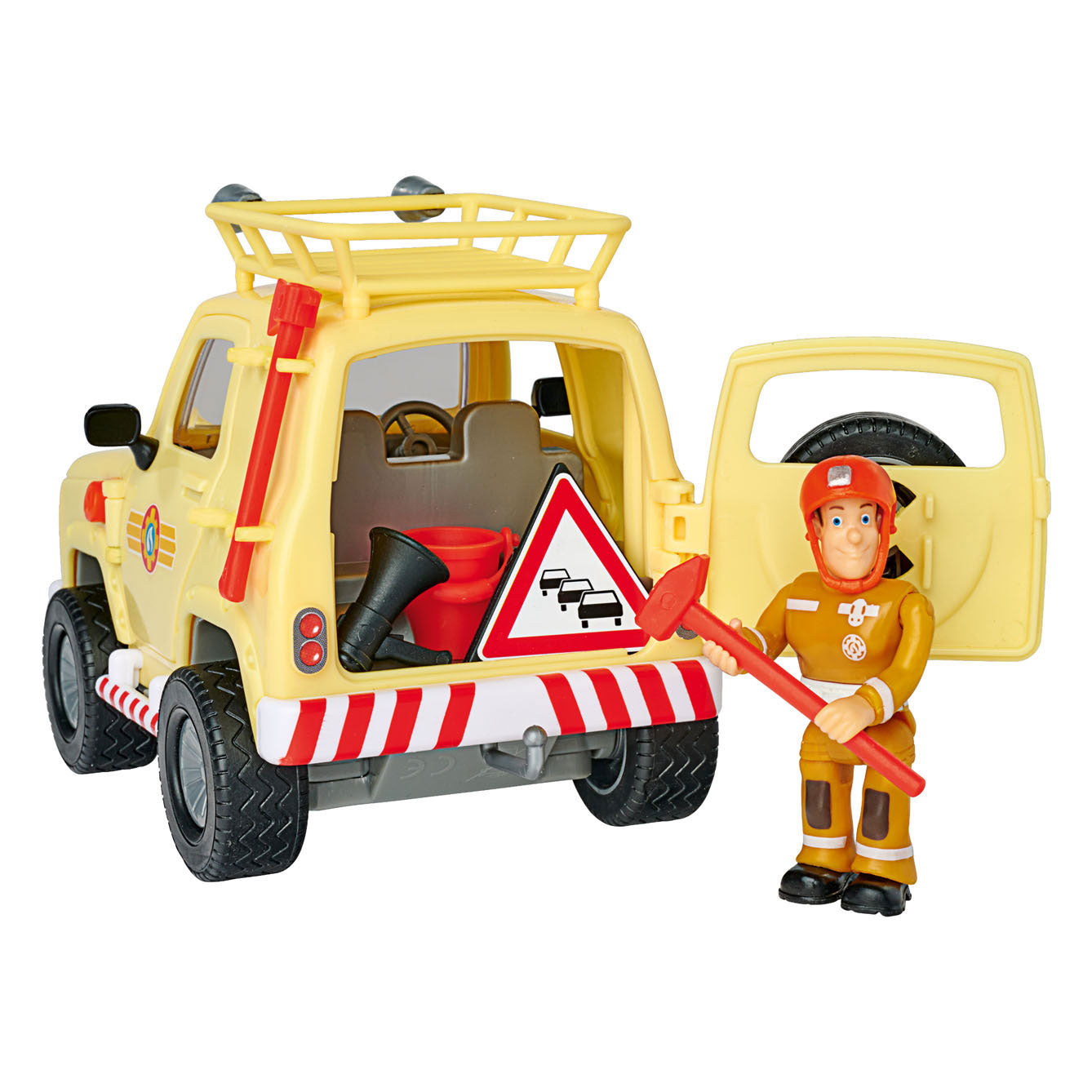 Simba Brandweerman sam mountain 4x4 jeep met figuur