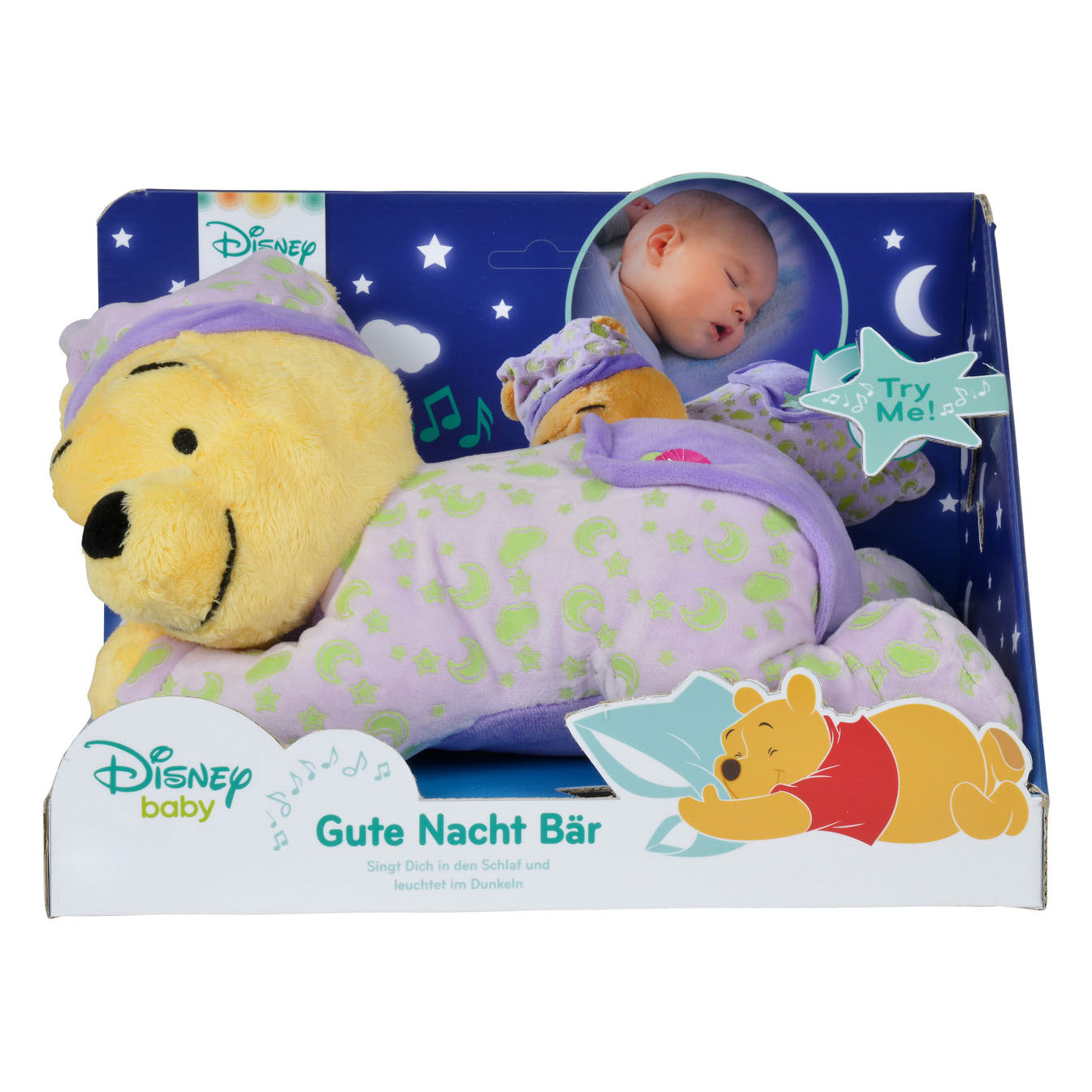 Simba Disney knuffel winnie de poeh glow in the dark
