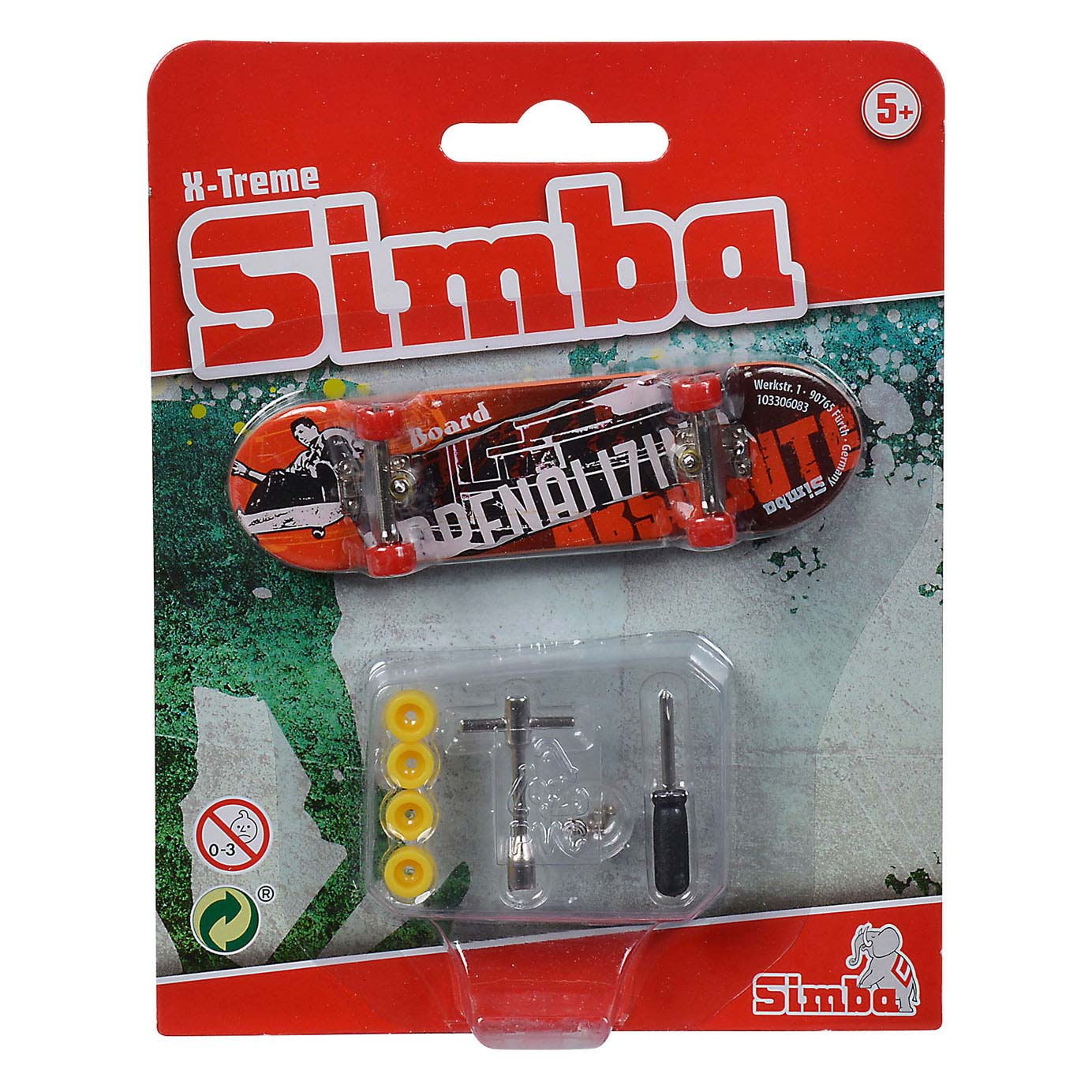 Simba Vinger skateboard x-treme kleur met accessoires