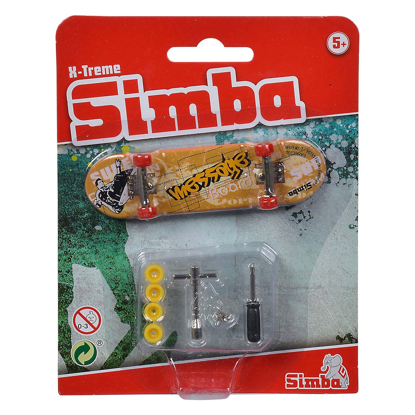 Simba Vinger skateboard x-treme kleur met accessoires