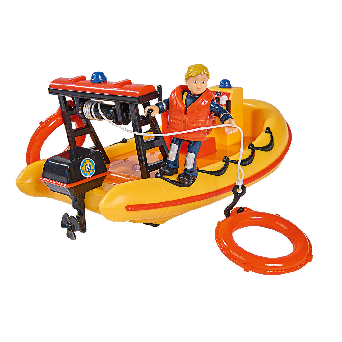Simba Brandweerman sam neptune reddingsboot met figuur
