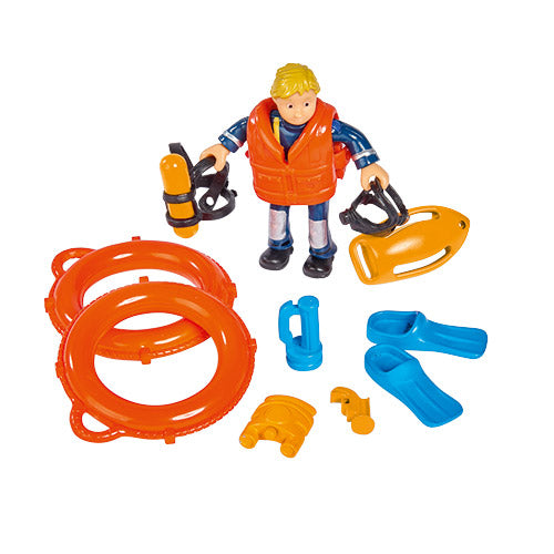 Simba Brandweerman sam neptune reddingsboot met figuur
