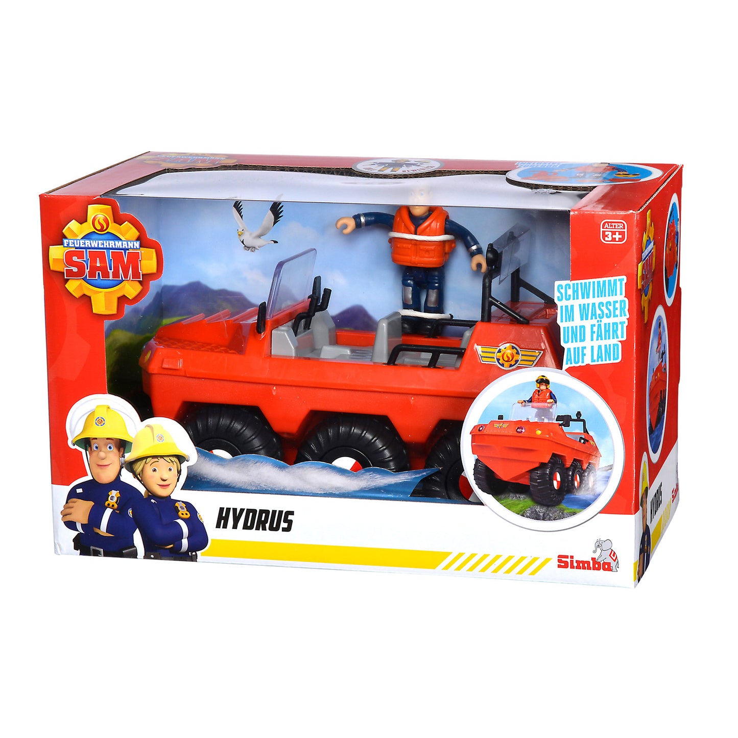 Simba Brandweerman sam hydrus voertuig met figuur